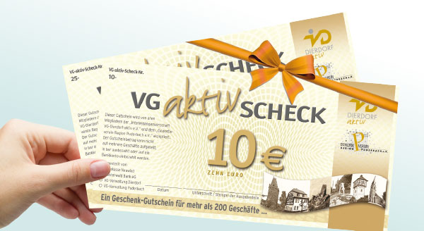 VG aktiv SCHECK – das ideal Geschenk für jeden Anlass